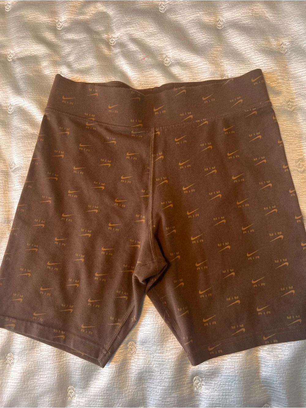 Nike Women's Brown Logo-Print Bike Shorts